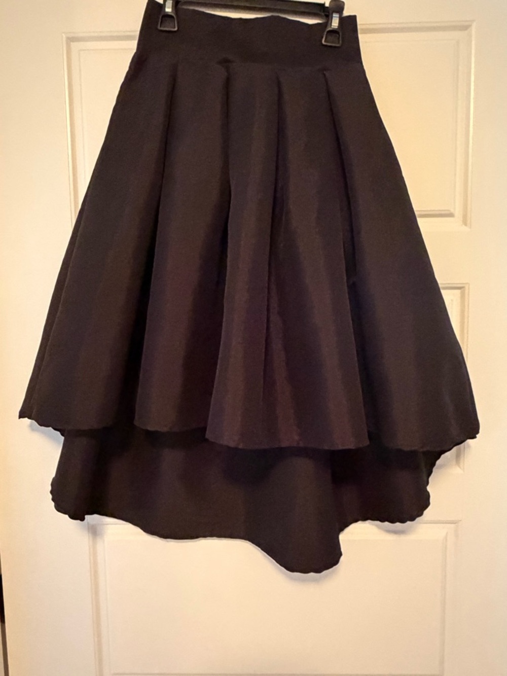Papermoon Black High-Low Flared Skirt